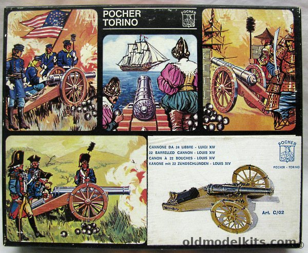 Pocher 1/20 1736 French 22 Barreled Cannon - Louis XIV, K02 plastic model kit